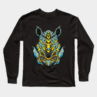 Mecha Rhino Design Long Sleeve T-Shirt